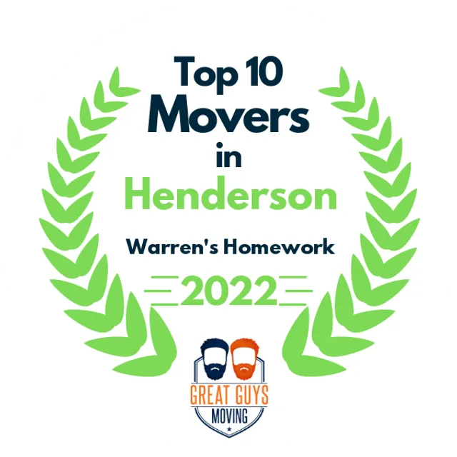 Top 10 Movers in Las Vegas, NV 2022 award