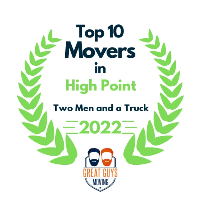 Top 10 Movers in Greensboro, NC 2022 award