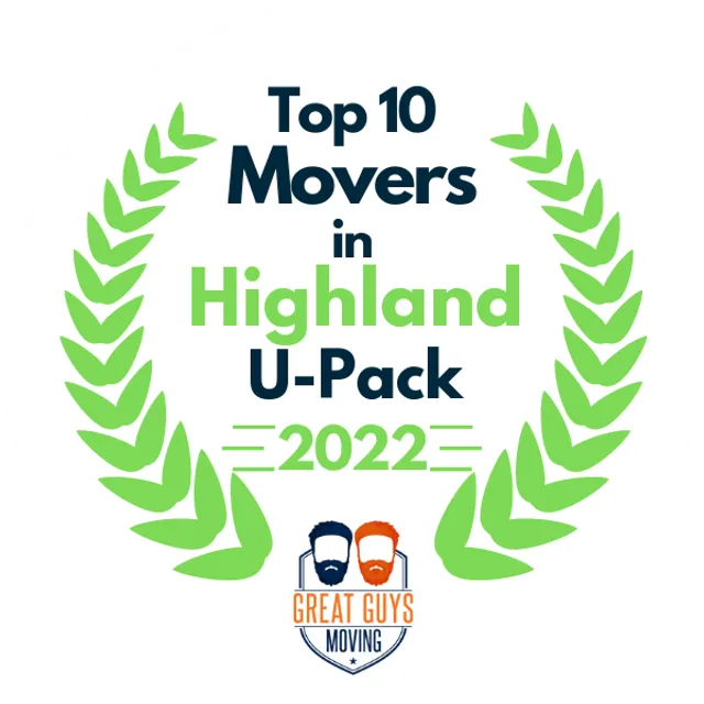 Top 10 Movers in Tinley Park, IL 2022 award