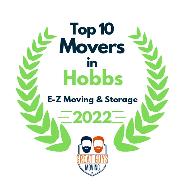 Top 10 Movers in Hobbs, NM 2022 award