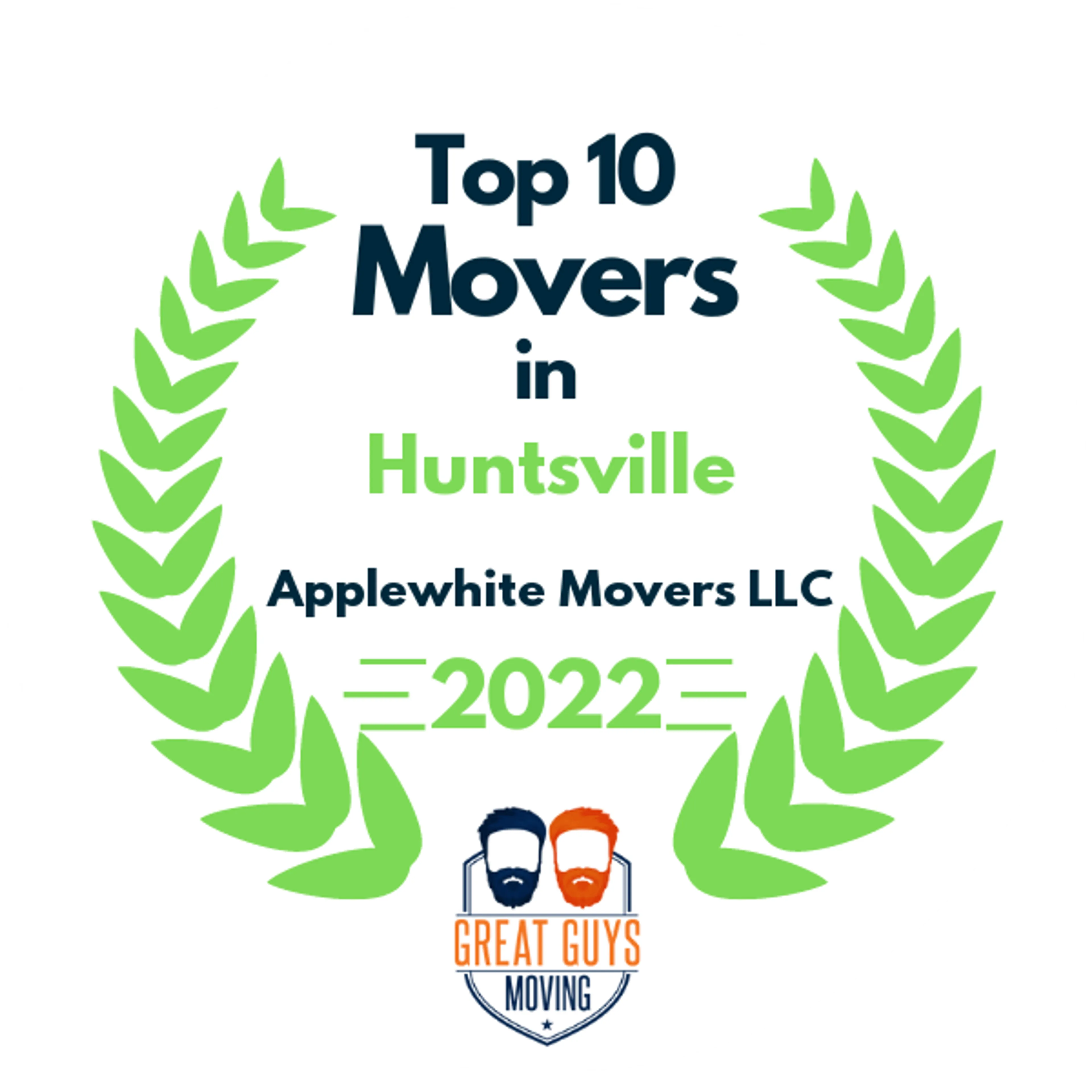Top 10 Movers in Huntsville, AL 2022 award