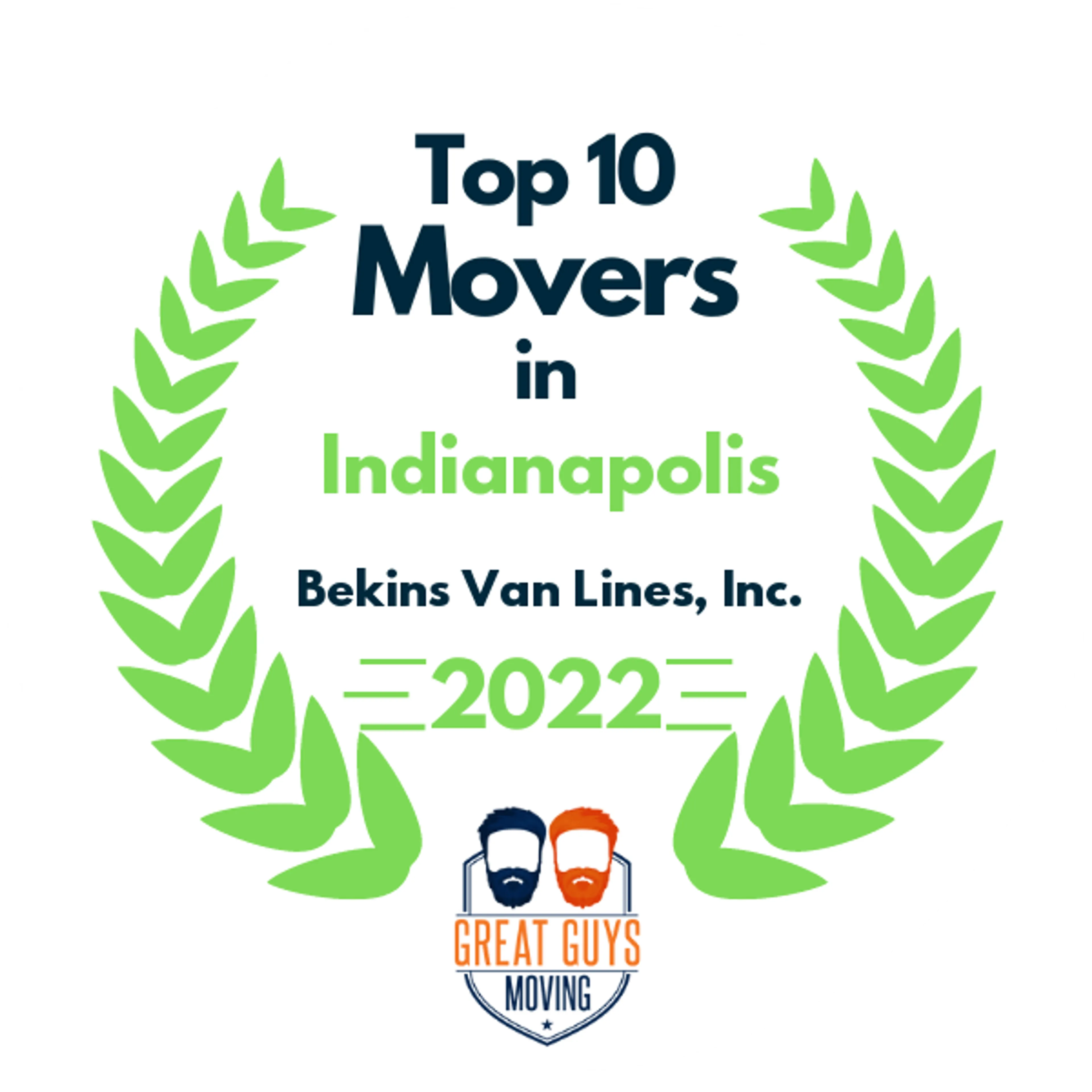 Top 10 Movers in Indianapolis, IN 2022 award