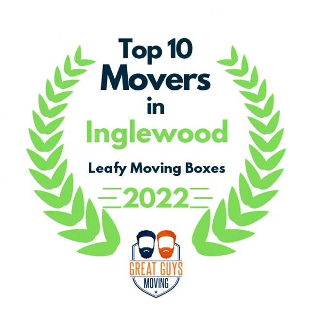 Top 10 Movers in Inglewood, CA 2022 award