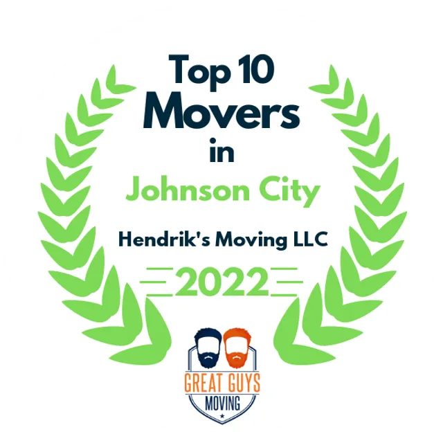 Top 10 Movers in Johnson City, TN 2022 award