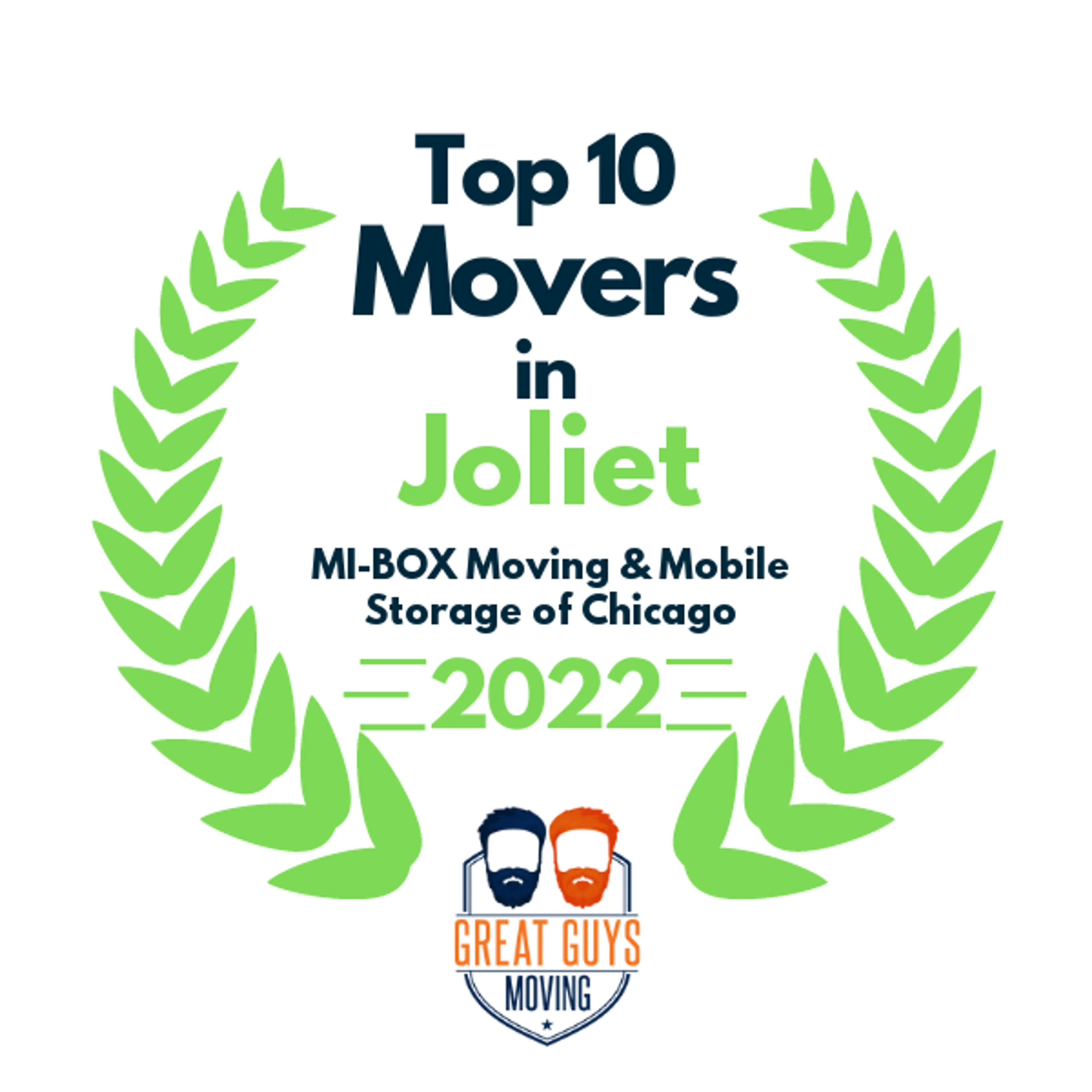 Top 10 Movers in Joliet, IL 2022 award