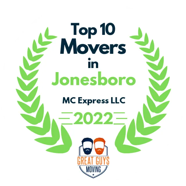 Top 10 Movers in Jonesboro, AR 2022 award