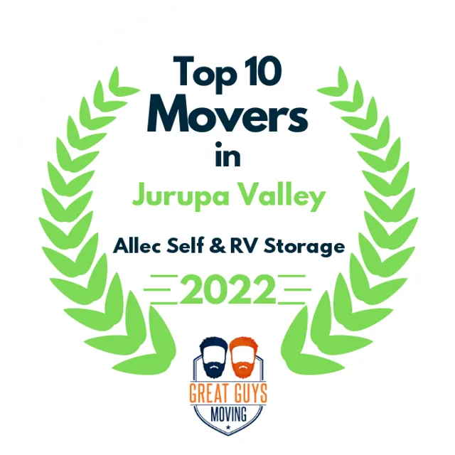 Top 10 Movers in Jurupa Valley, CA 2022 award