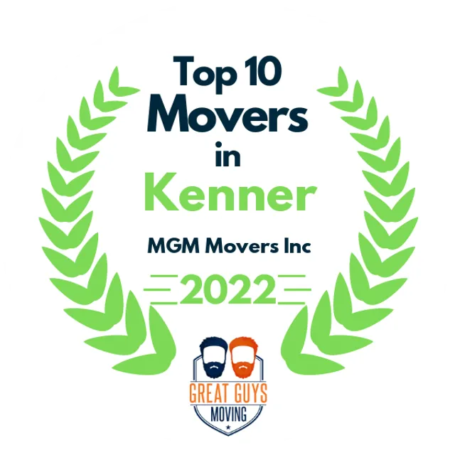 Top 10 Movers in New Orleans, LA 2022 award