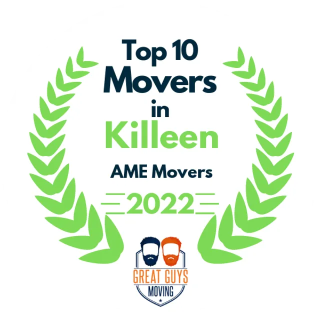 Top 10 Movers in Killeen, TX 2022 award