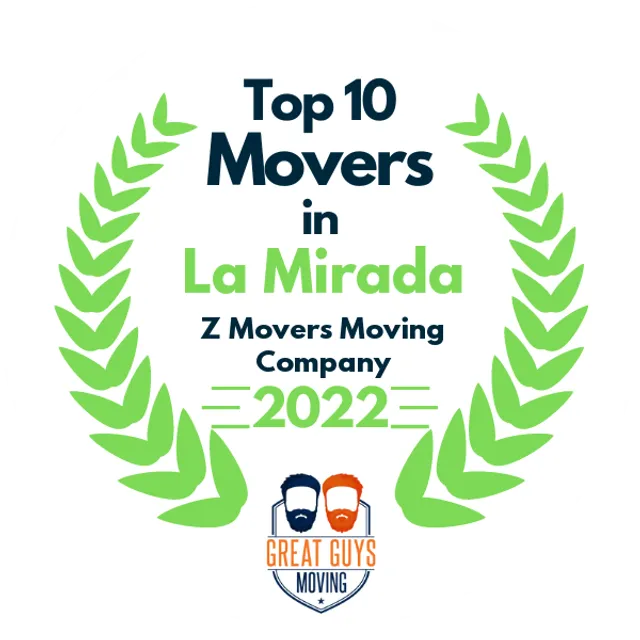 Top 10 Movers in Los Angeles, CA 2022 award