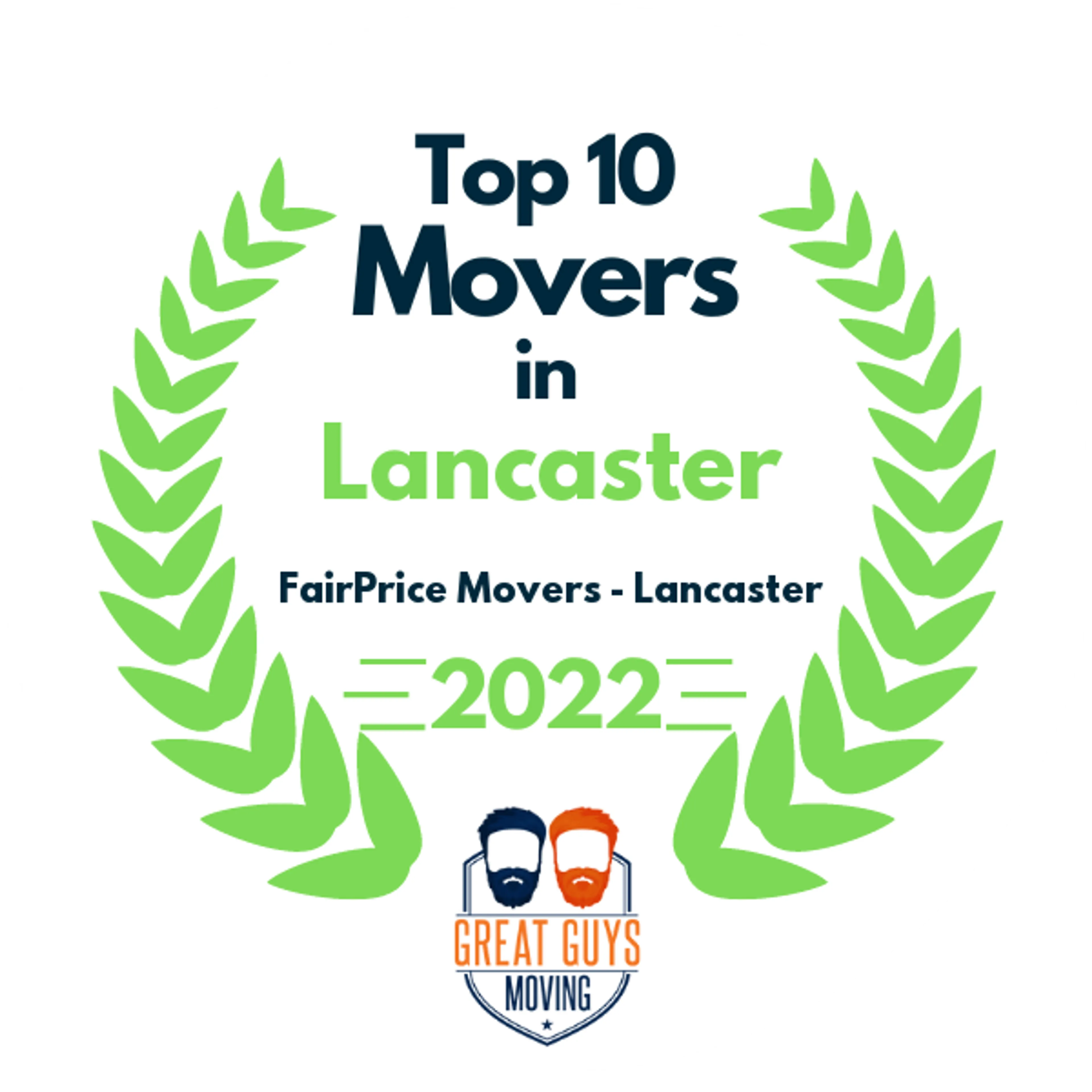 Top 10 Movers in Lancaster, PA 2022 award