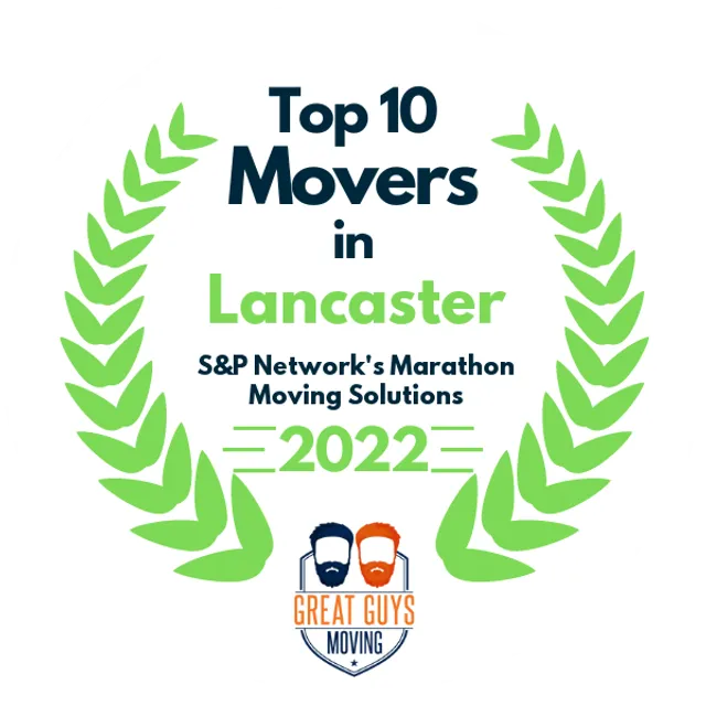 Top 10 Movers in Lancaster, PA 2022 award