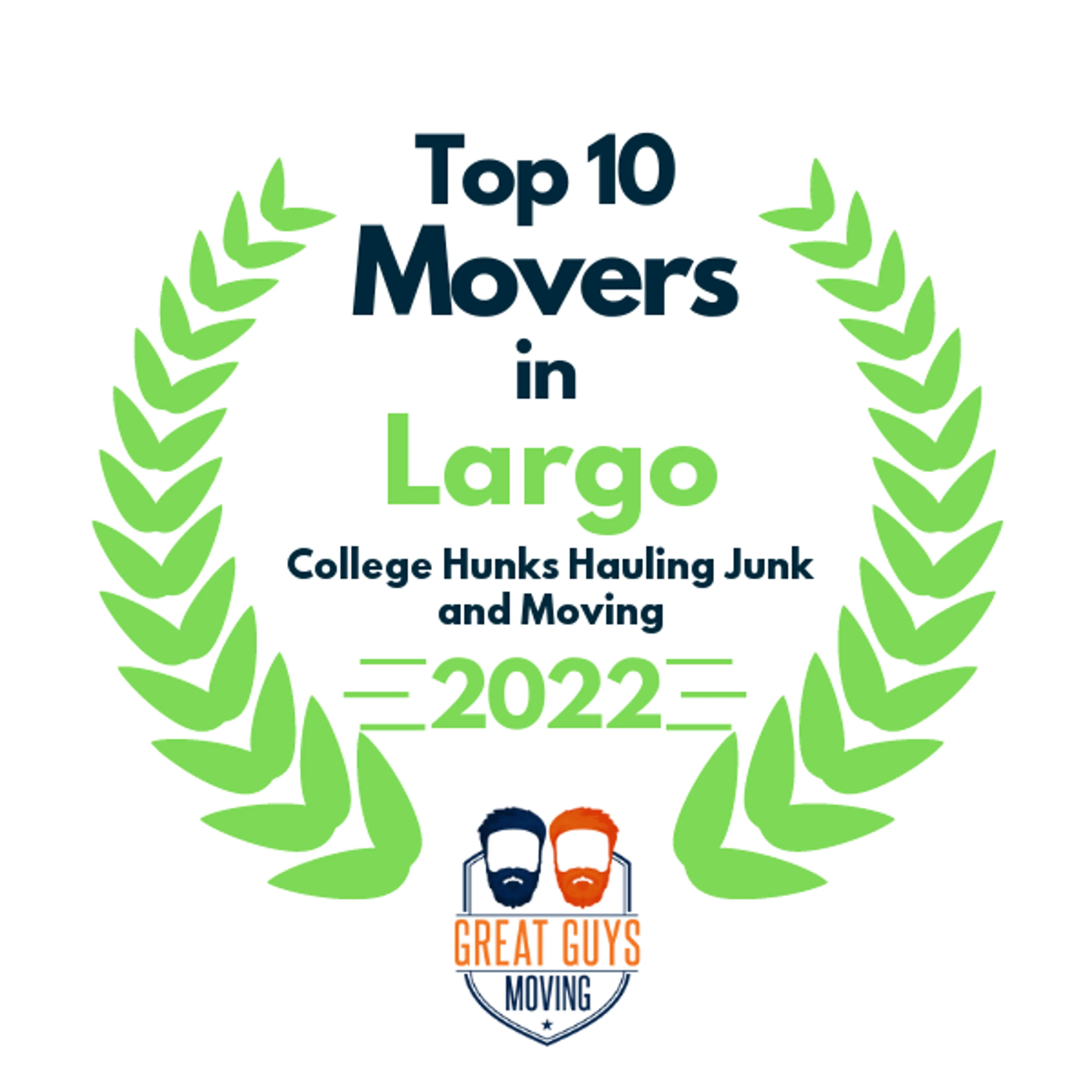 Top 10 Movers in Clearwater, FL 2022 award