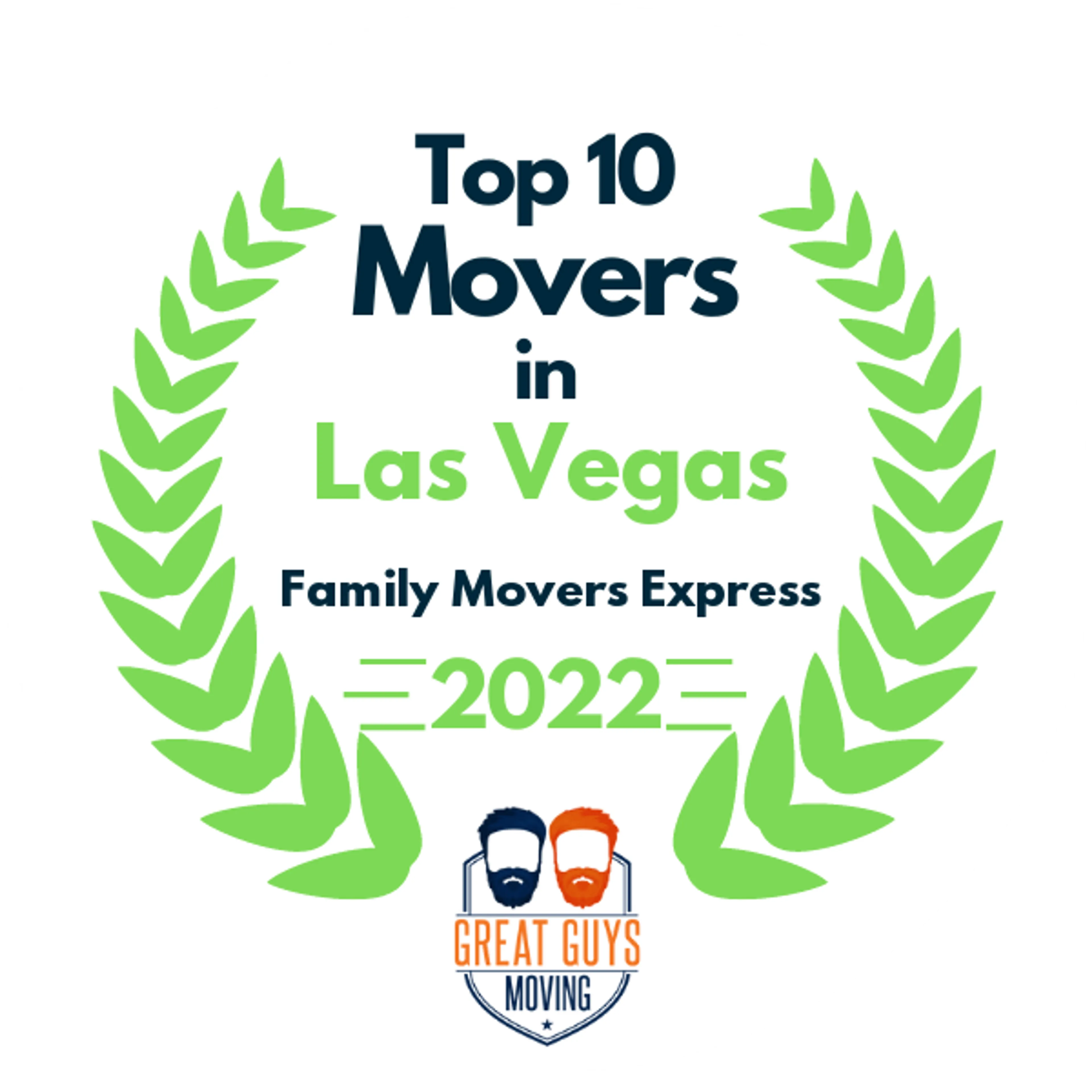 Top 10 Movers in Las Vegas, NV 2022 award
