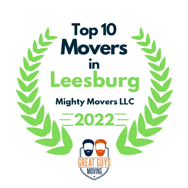 Top 10 Movers in Leesburg, VA 2022 award