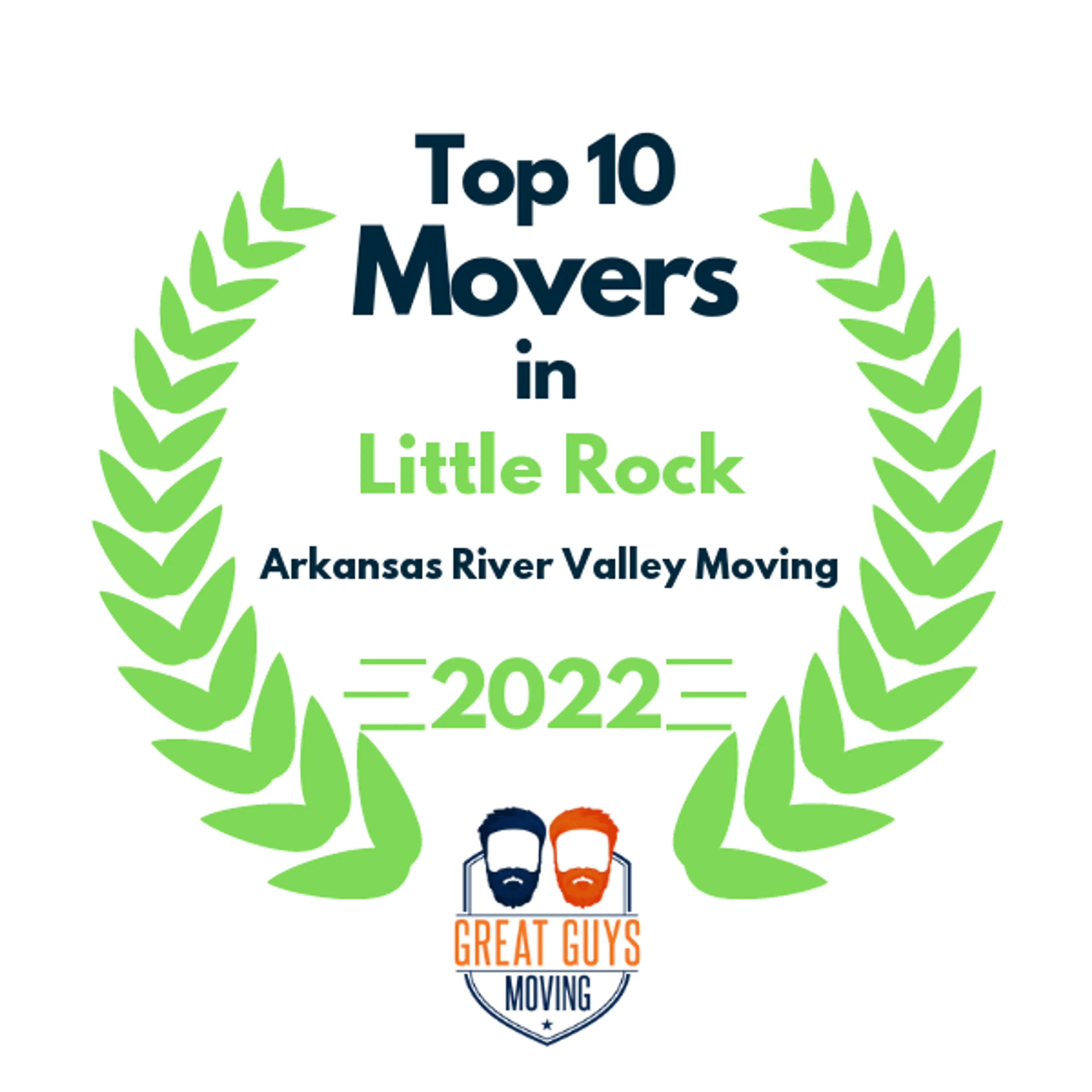 Top 10 Movers in Little Rock, AR 2022 award
