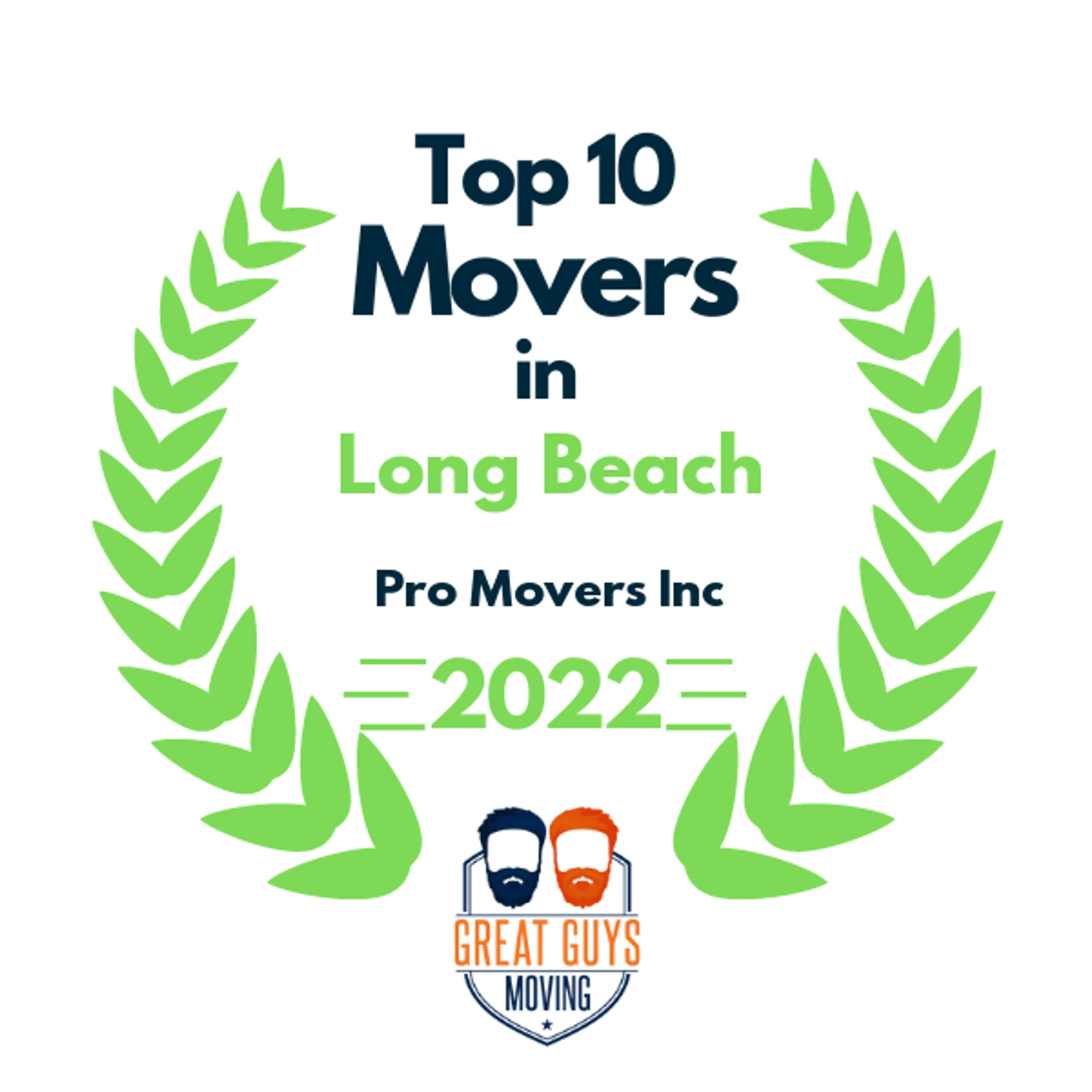 Top 10 Movers in Long Beach, CA 2022 award