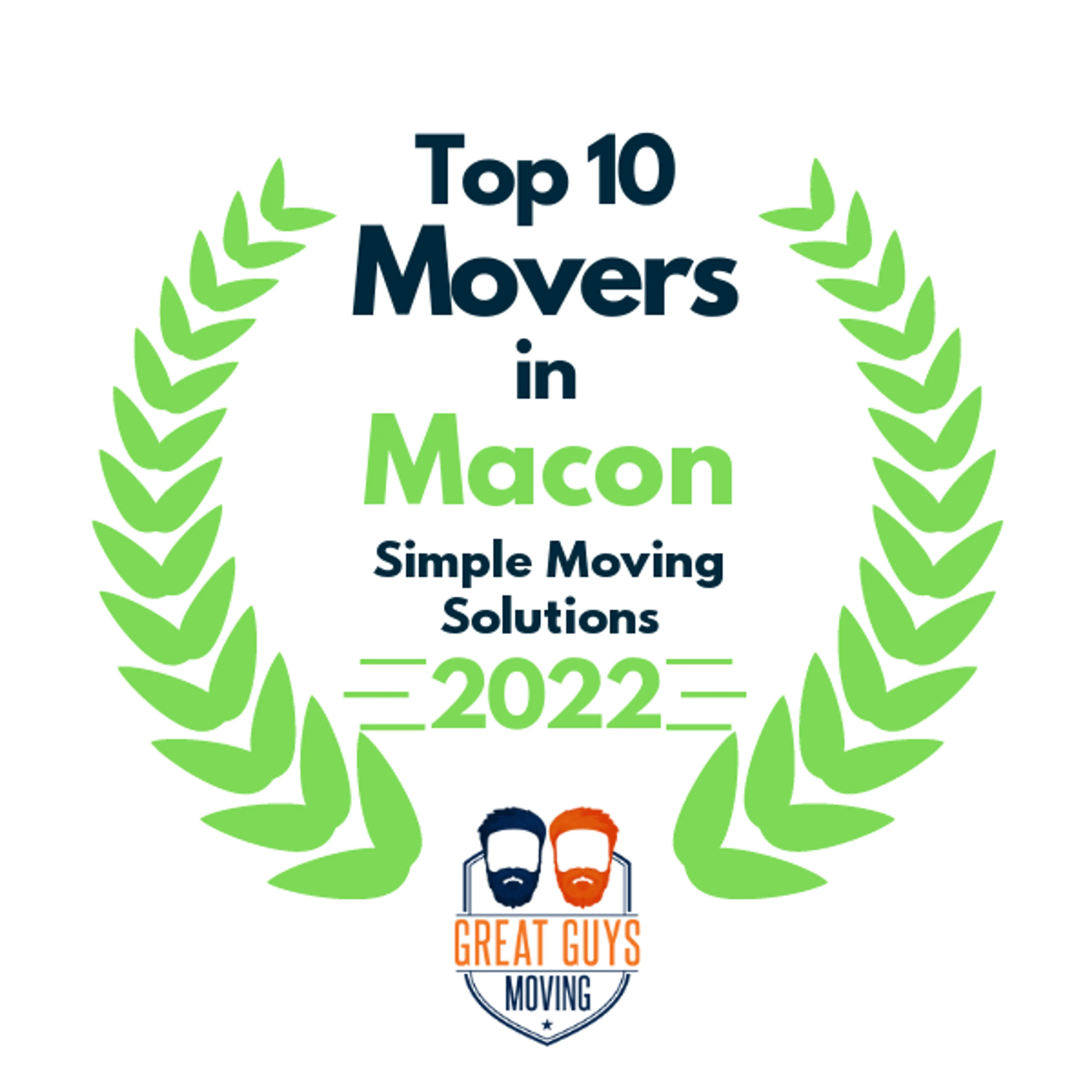 Top 10 Movers in Macon, GA 2022 award