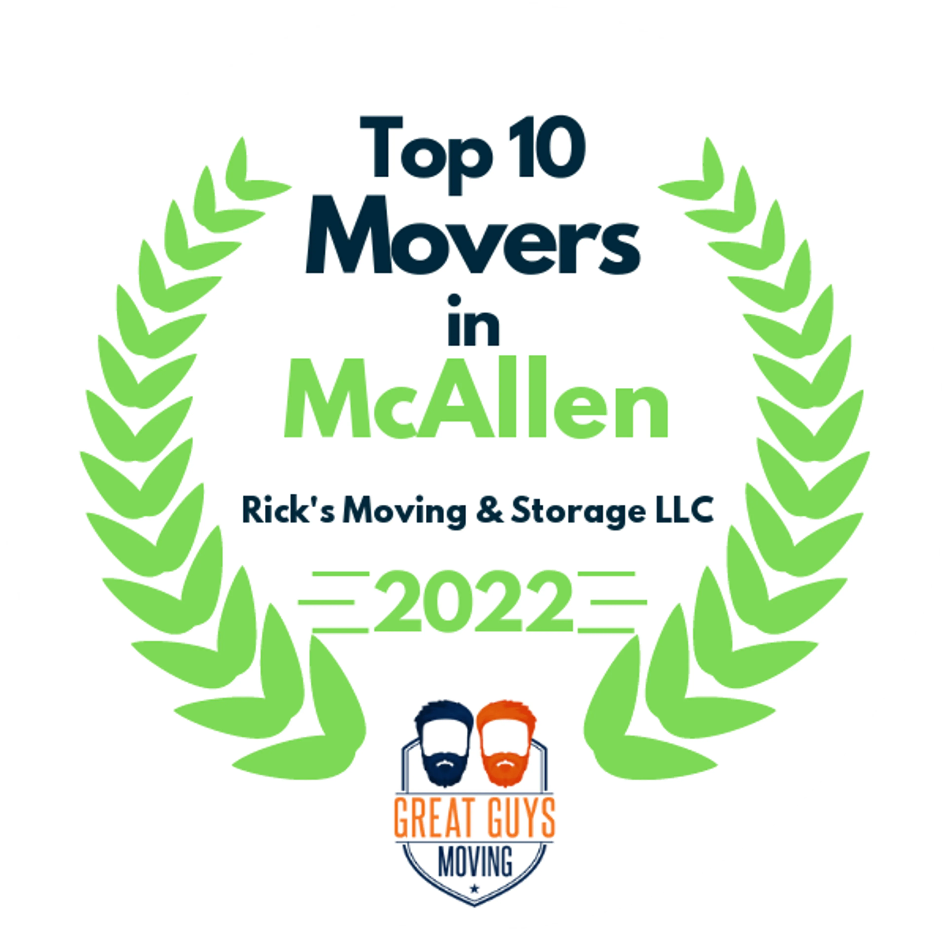 Top 10 Movers in McAllen, TX 2022 award