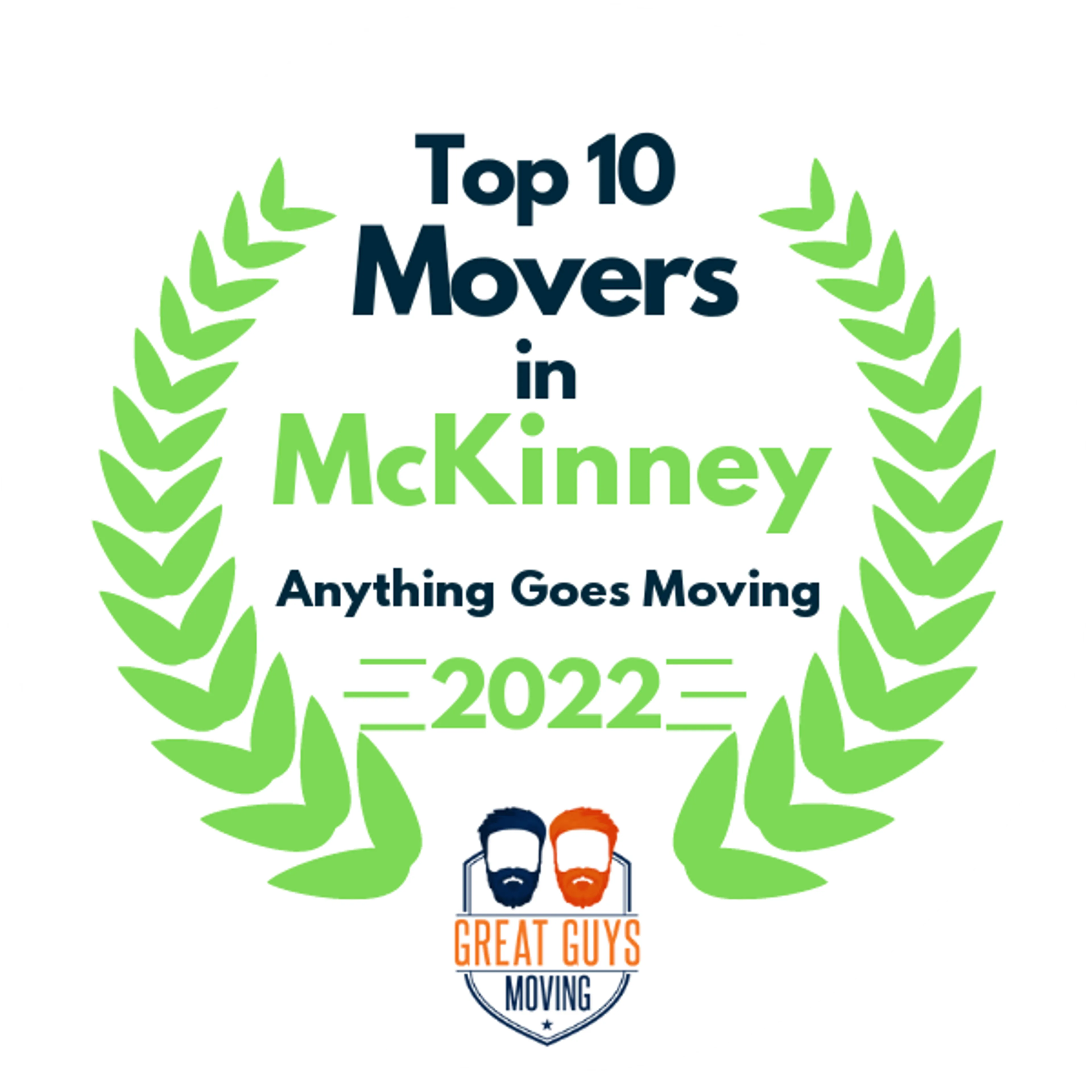Top 10 Movers in Plano, TX 2022 award