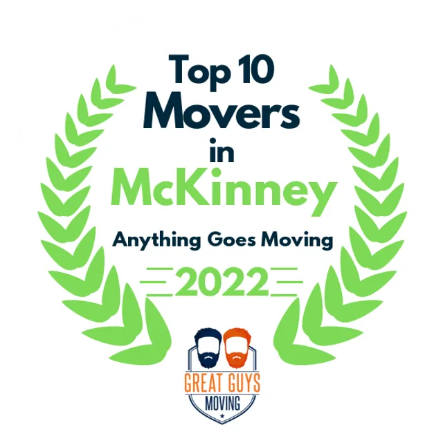 Top 10 Movers in Plano, TX 2022 award