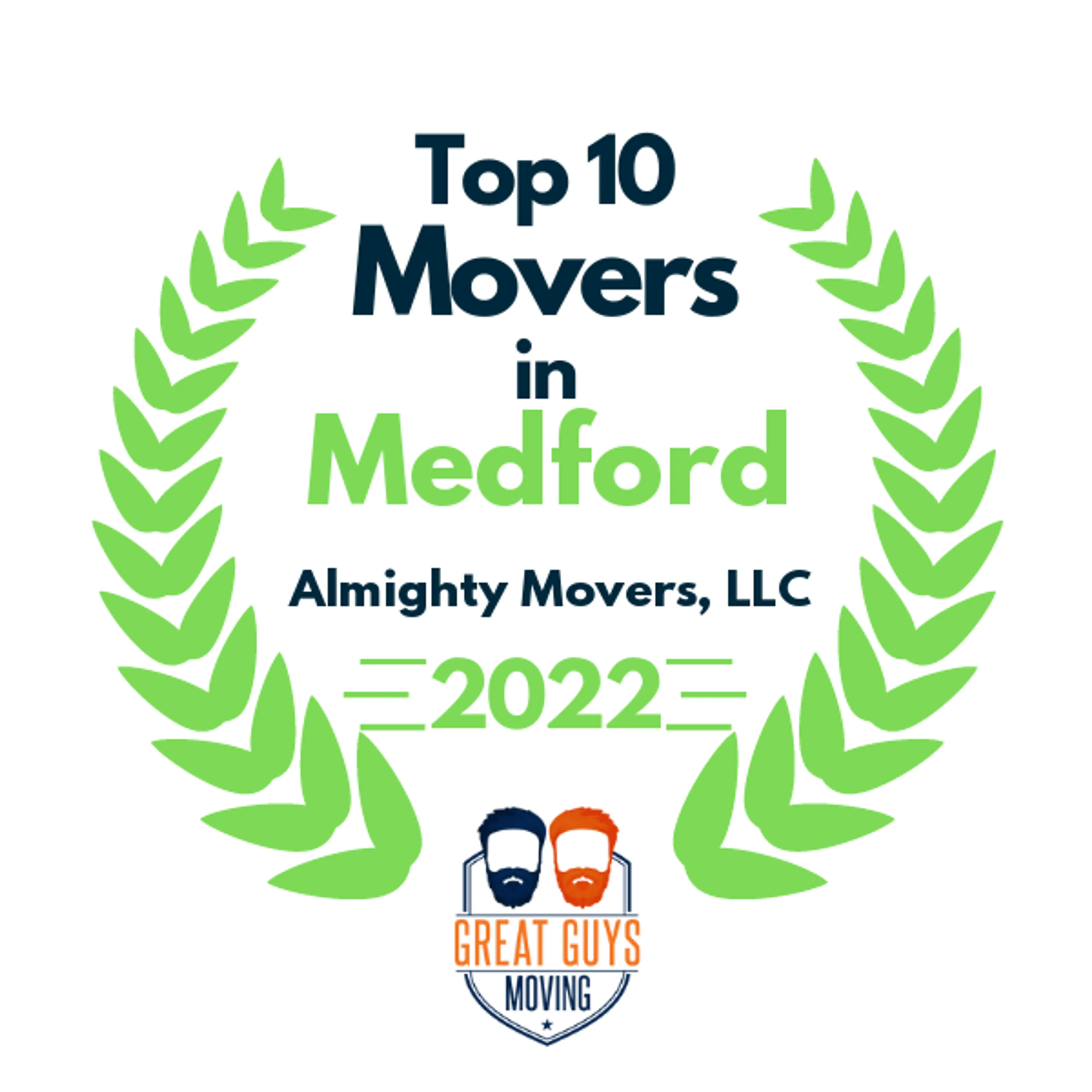 Top 10 Movers in Medford, OR 2022 award