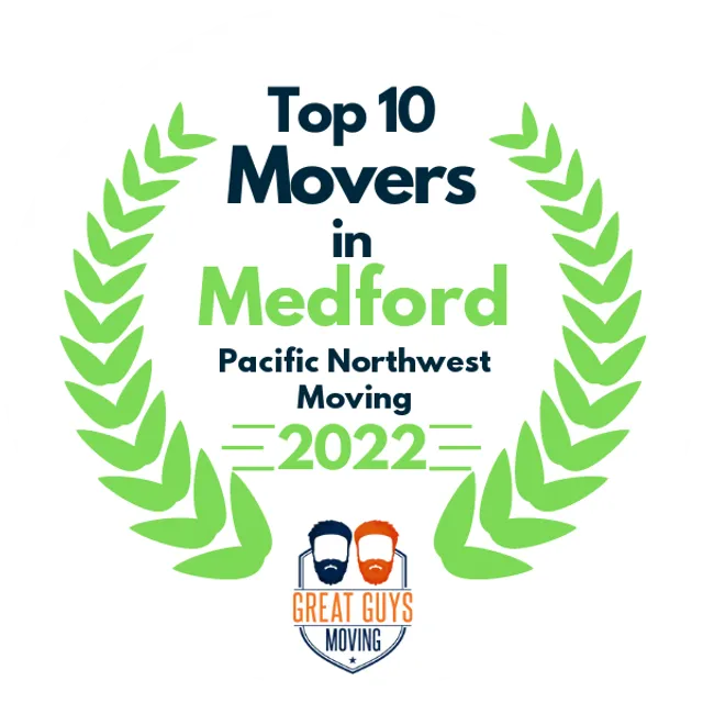 Top 10 Movers in Medford, OR 2022 award