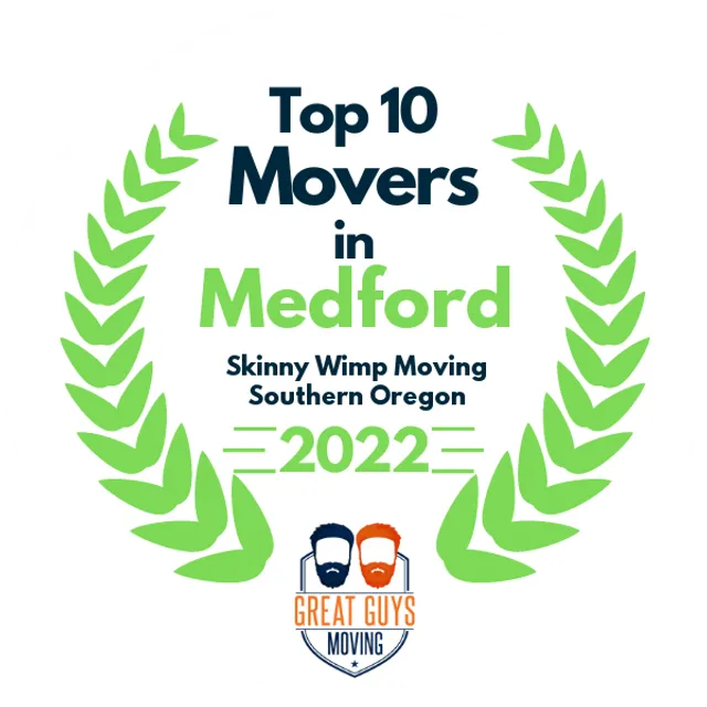 Top 10 Movers in Medford, OR 2022 award