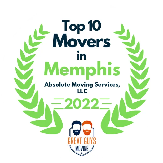 Top 10 Movers in Memphis, TN 2022 award