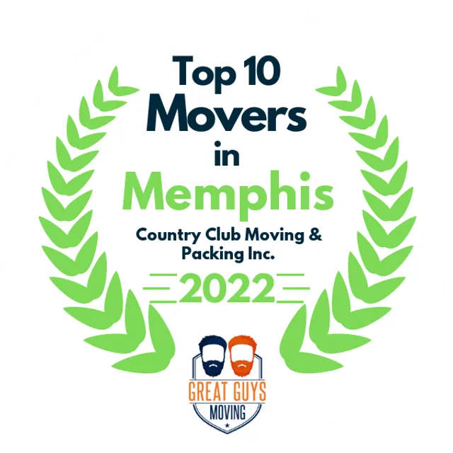 Top 10 Movers in Memphis, TN 2022 award