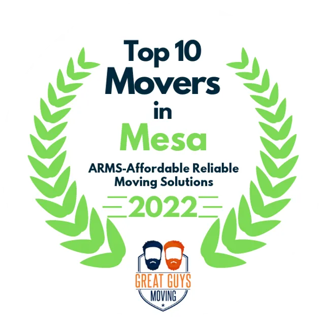 Top 10 Movers in Phoenix, AZ 2022 award