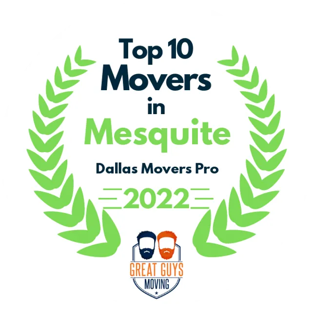 Top 10 Movers in Dallas, TX 2022 award