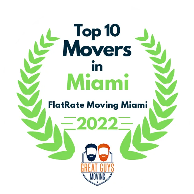 Top 10 Movers in Miami, FL 2022 award