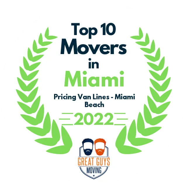 Top 10 Movers in Miami, FL 2022 award