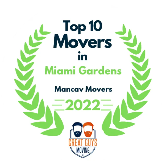 Top 10 Movers in Miami, FL 2022 award