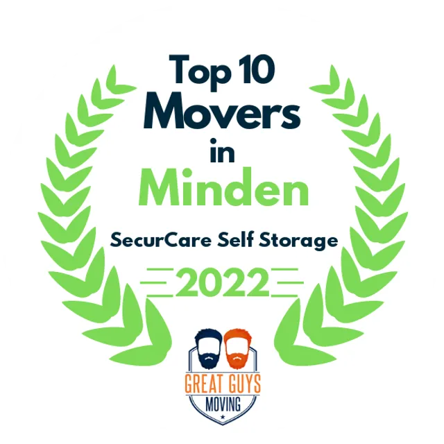 Top 10 Movers in Minden, LA 2022 award