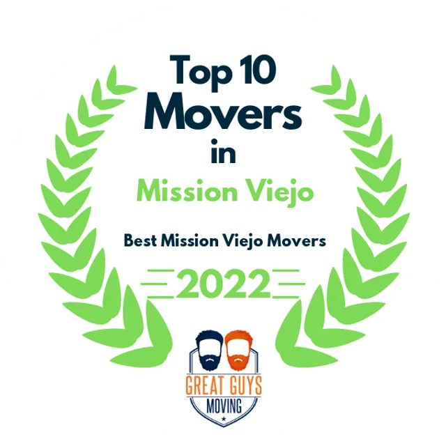 Top 10 Movers in Anaheim, CA 2022 award