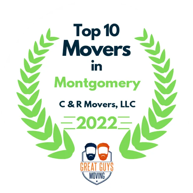 Top 10 Movers in Montgomery, AL 2022 award