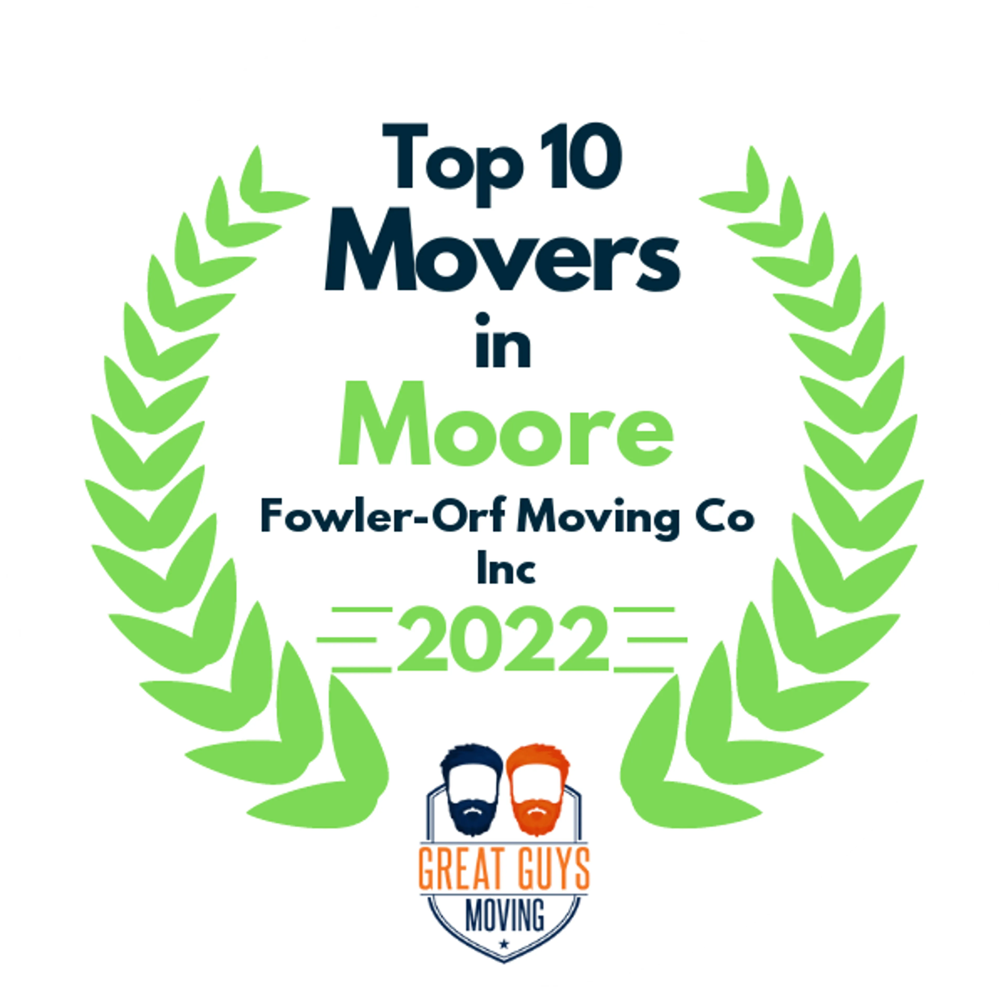 Top 10 Movers in Oklahoma City, OK 2022 award