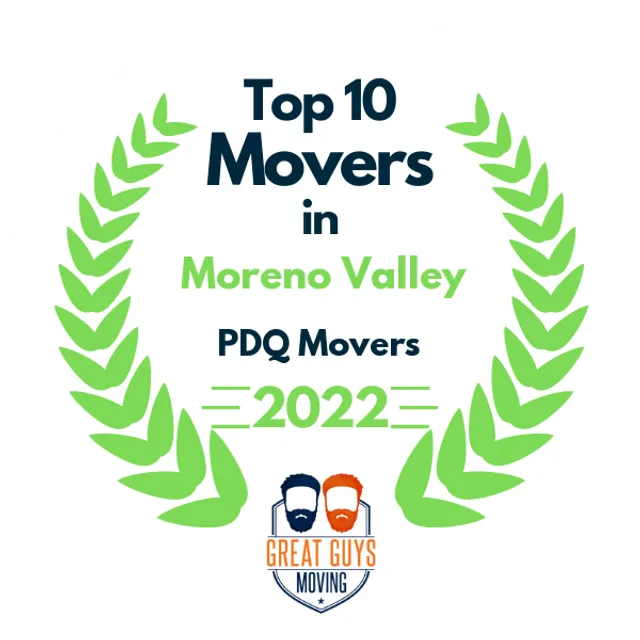 Top 10 Movers in Riverside, CA 2022 award