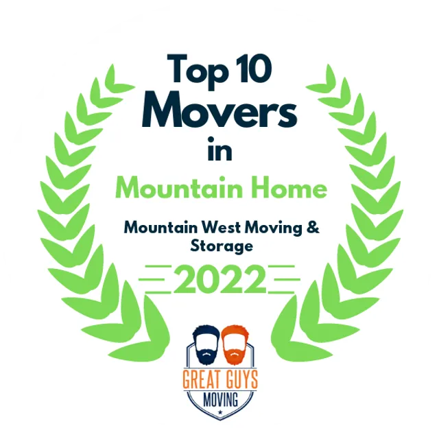 Top 10 Movers in West Linn, OR 2022 award