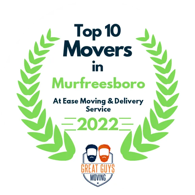 Top 10 Movers in Nashville, TN 2022 award