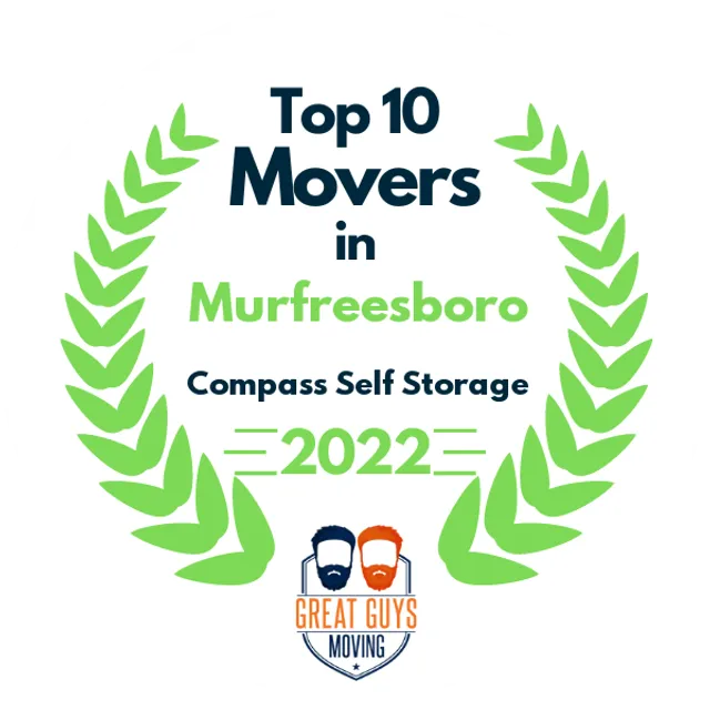 Top 10 Movers in Murfreesboro, TN 2022 award