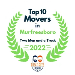 top 10 ranked movers in murfreesboro 2022 two men and a truck image