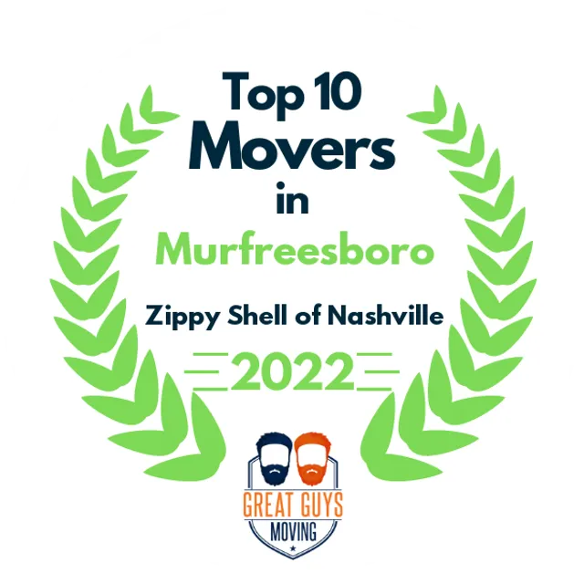 Top 10 Movers in Nashville, TN 2022 award