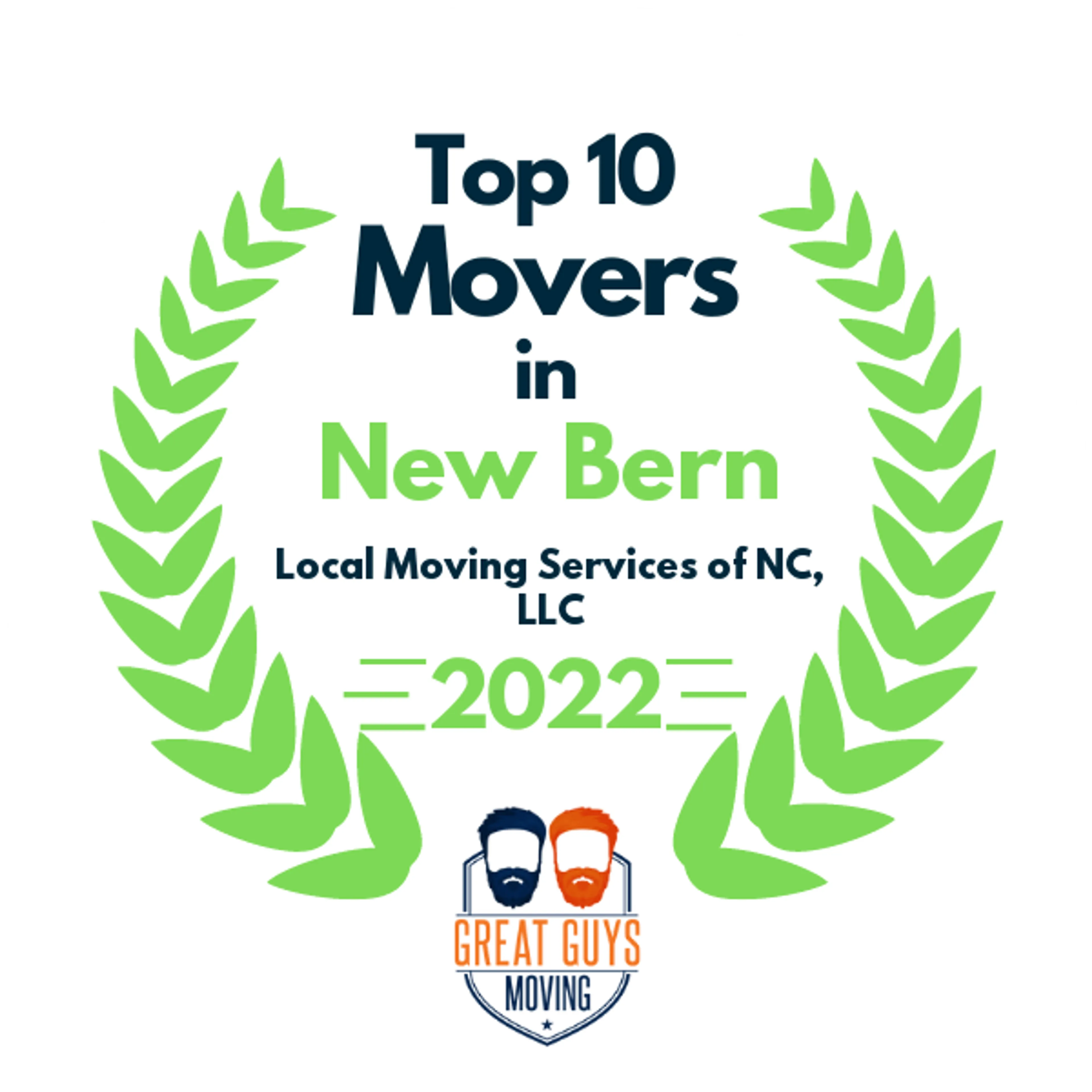 Top 10 Movers in Jacksonville, NC 2022 award