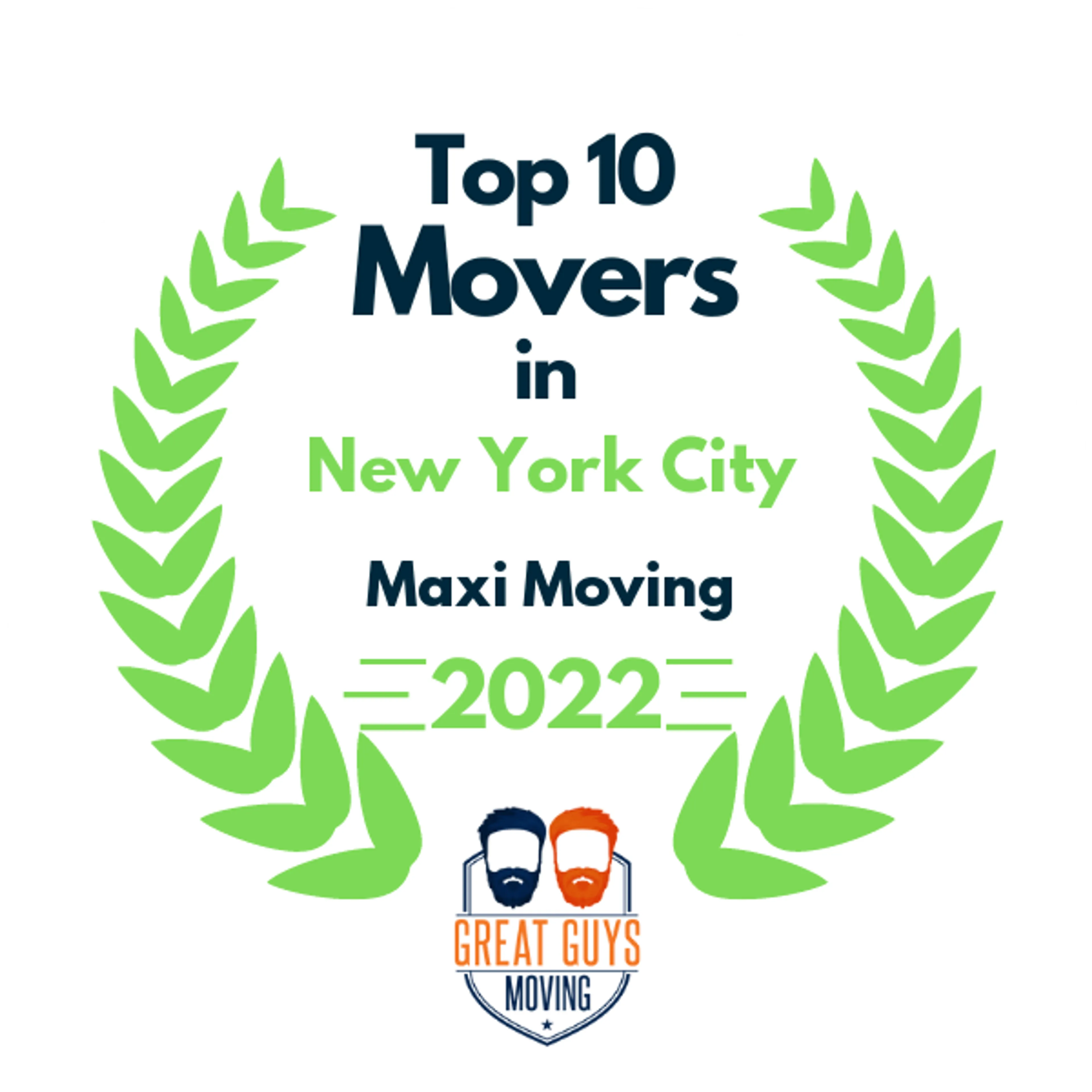 Top 10 Movers in New York City, NY 2022 award