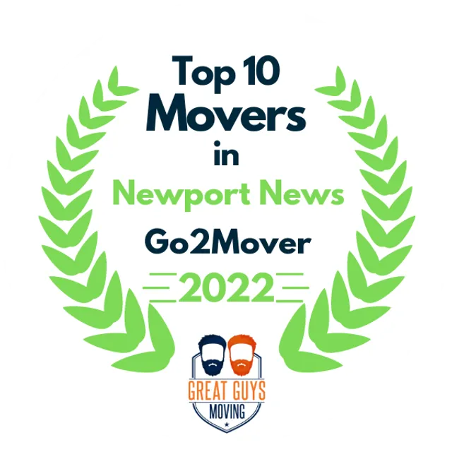 Top 10 Movers in Virginia Beach, VA 2022 award