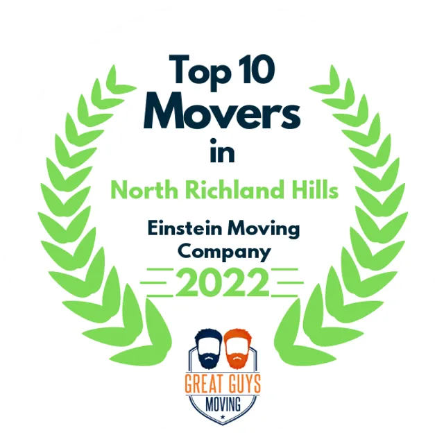 Top 10 Movers in Arlington, TX 2022 award