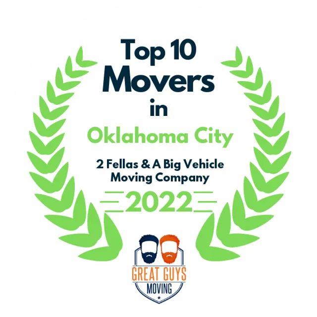 Top 10 Movers in Oklahoma City, OK 2022 award